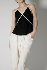 ブラックラインスリーブレスブラウス / black line sleeveless blouse