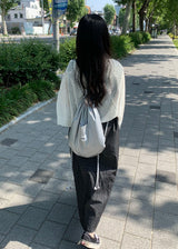 ppocketto silver string bag