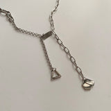 ユニーク2ウェイヘックスボールドチェーンネックレス/hacx Unique Two-Way Hex Bold Chain Necklace