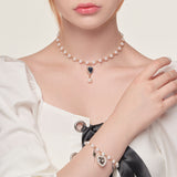 SAPPHIRE HEART NECKLACE (4625860657270)