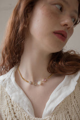 レトロムードビンテージサージカルチェーンネックレス/Retro mood vintage surgical chain necklace