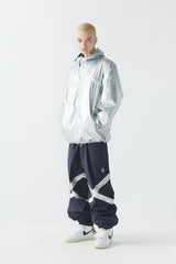ラウンドラインフーデッドジャケット/BSR2223FWJK044 ROUND LINE HOODED JACKET SILVER