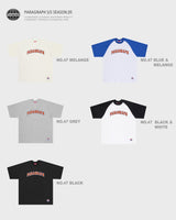 パラグラフラガーンTシャツ / paragraph Industrial Complex Raglan T-shirt 5color (6562910109814)