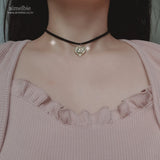 ベイビーエンジェルハートチョーカーネックレス / Baby Angel Heart Choker Necklace - Gold ver. (Kep1er Xiaoting, Dreamcatcher Dami Necklace)