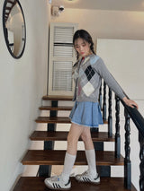 アーガイルルーピーカーディガン /  argyle loopy cardigan