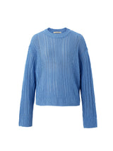 シアーリブニット / Sheer ribbed knit - Cerulean