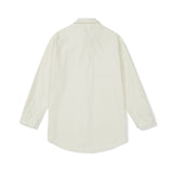 Solid Overfit Long sleeve shirt [IVORY] (6618543718518)