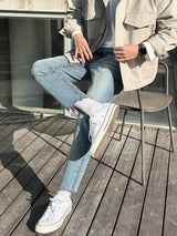 ヒデンバンディングデニムパンツ / [High quality] Hidden banding denim pants