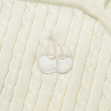 チェリークロップニットノースリーブ / CHERRY CROP KNIT SLEEVELESS [IVORY]