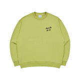SCRIPT LOGO PRINTING SWEAT SHIRT LIME
