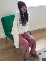 Poppy lettering hood T