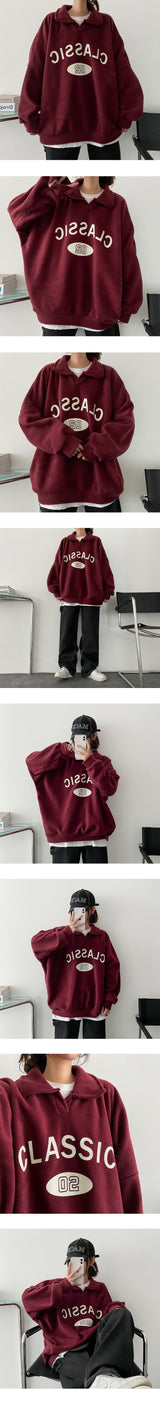 [fleece] straight side belt stitch black denim pants