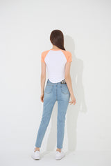 NNYラグランクロップTシャツ/TOP(9246) NNY Nagran Crop Tee