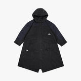 ウォータープルーフフードロングシェルパーカー ネイビー
