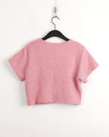 Muran brush fur short sleeve cardigan