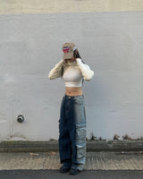 Crop hood knit