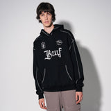 Bロゴフットボールジャージフーディー / B logo football jersey hoodie [black]