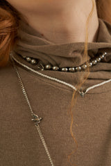 GREY PEARL SHORT NECKLACE (6661871075446)