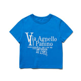 パニーノクロップTシャツ/PANINO CROP TEE [BLUE]
