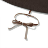 Haley Ribbon Knit Skirt [BROWN] (6638399979638)