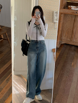 [S-L] Sandy Denim Wide Pants