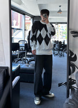 Never roil Overfit Argyle Knit