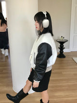 Blando fleece varsity jacket