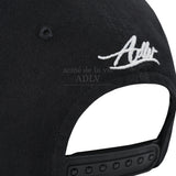 SCRIPT LOGO CHAIN EMBROIDERY WASHING BALL CAP BLACK