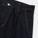 クボセミワイドローデニムパンツ / Kubo Semi-Wide Raw Denim Pants (2 colors)