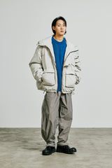 essential oversize duckdown peded parka grey (6615478632566)