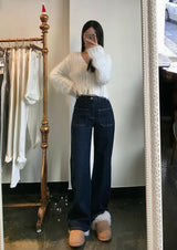 ワイドフィットダークブルーデニムパンツ / WIDE FIT DARK BLUE DENIM PANTS [17790]
