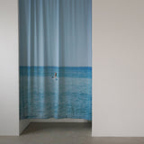 marine blue curtain