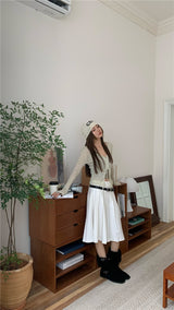 Oatmeal Long Sleeve Strap Top (with Inner)