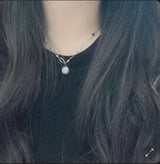 bjj ダブルサイドマザーオブパールオニキスコインビーズネックレス/bjj Double-sided mother-of-pearl onyx Coin Beads Necklace