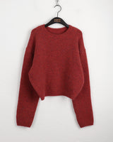 [Wool 10]ポニョマルチミックスラウンド長袖ニット