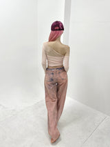 サマーウェーブメッシュトップ/432. Summer wave mesh top (bk, wh, pk)