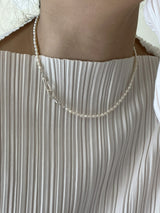 [92.5silver] hook pearl necklace