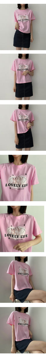 ラブキャットショートスリーブTシャツ / Love Cat Short-Sleeved T-Shirt