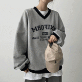 デウェイトスリットカラーリングユニフォームスウェットシャツ / Deweit Slit Coloring Uniform Sweatshirt