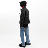 WRINKLE LEATHER SINGLE JACKET BLACK
