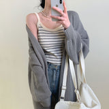 [3color] Stripe sleeveless