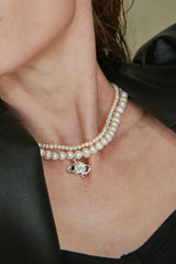 Emblem Pearl Necklace