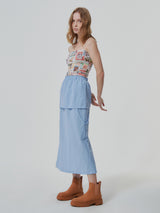 NYLON REVERSE LONG SKIRT (6682318274678)