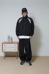 ナイロンロングバルーンパンツ/Nylon Long Balloon Pants (Black)