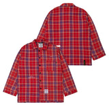 CHECK PAJAMA OVERSIZED SHIRTS YELLOW / RED / PURPLE / GREEN / GRAY (6554406355062)