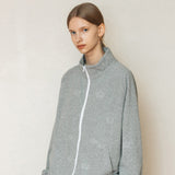 クラウンスムースジップアップ/CROWN SMOOTH ZIP-UP_GREY