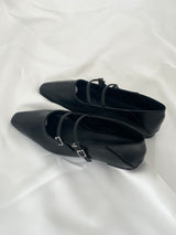 Lady stiletto two strap loafer 