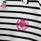 ストライプスウェットシャツ/STRIPE H-N SWEATSHIRT