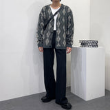 ジグザグモヘアアーガイルカーディガン/EV Zigzag Mo Hair Argyle Cardigan (2 colors)