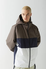 クロスボックスフーデッドジャケット/BSR2223FWJK027 CROSS BOX HOODED JACKET KHAKI WHITE